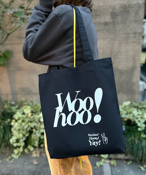 mi via loca（ミヴィアロカ）の「RECYCLED SOFT FABRIC Woohooロゴ トートバッグ（トートバッグ・レディース・レッド/アイボリー/ブラック/ライトグリーン・FREE）」の15枚目の写真