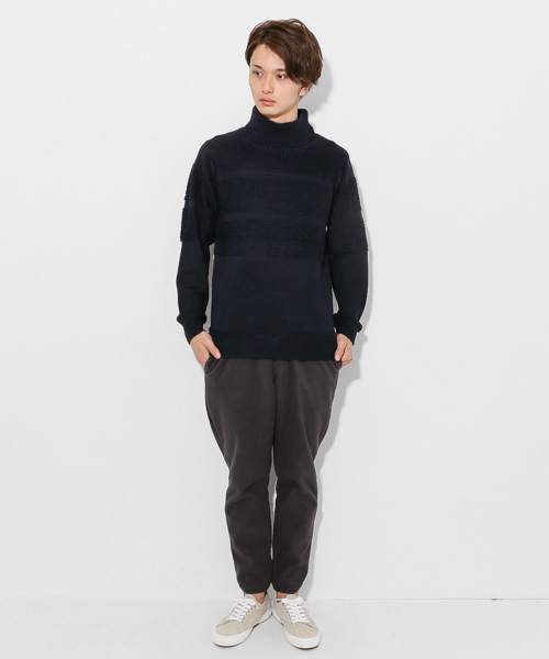 SENSE OF PLACE by URBAN RESEARCH(センスオブプレイスバイアーバンリサーチ)の「-A-ブークレタートルセーター(ニット/セーター・メンズ・ネイビー/ホワイト・M/L)」の10枚目の写真