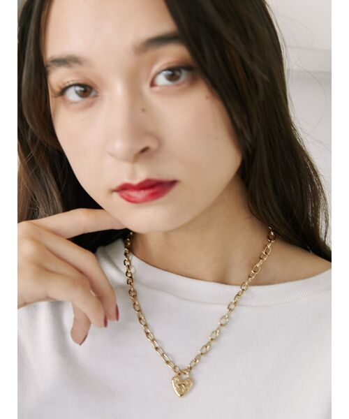 jouetie（ジュエティ）の「ハートパドロックネックレス（ネックレス・レディース・ゴールド/シルバー・FREE）」の5枚目の写真