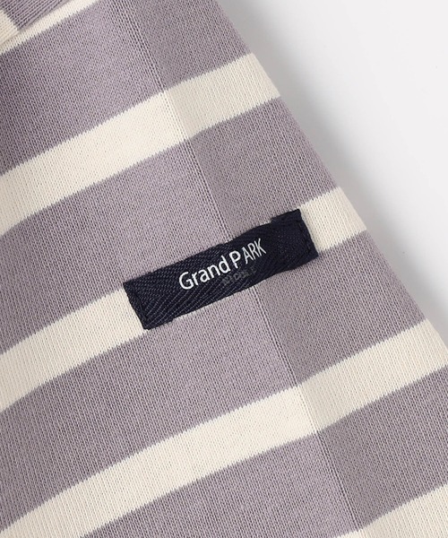 Grand PARK(グランドパーク)の「日本製 デラヴェ 天竺ボーダーカットソー(Tシャツ/カットソー・レディース・サックスブルー系/パープル系/ホワイト系・SMALL/MEDIUM)」の12枚目の写真