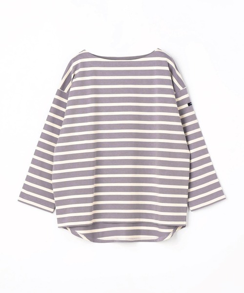 Grand PARK(グランドパーク)の「日本製 デラヴェ 天竺ボーダーカットソー(Tシャツ/カットソー・レディース・サックスブルー系/パープル系/ホワイト系・SMALL/MEDIUM)」の7枚目の写真