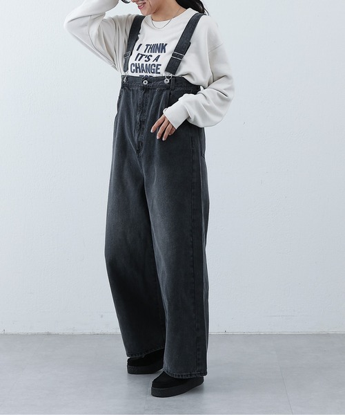 COLONY 2139（コロニートゥーワンスリーナイン）の「デニムオーバーサロペット（サロペット/オーバーオール・レディース・ブラック/ブルー・FREE）」の6枚目の写真