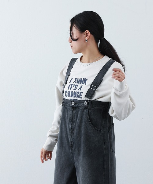 COLONY 2139（コロニートゥーワンスリーナイン）の「デニムオーバーサロペット（サロペット/オーバーオール・レディース・ブラック/ブルー・FREE）」の10枚目の写真