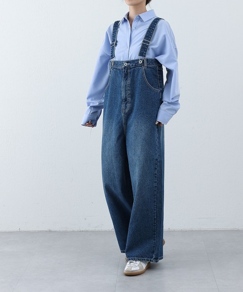 COLONY 2139（コロニートゥーワンスリーナイン）の「デニムオーバーサロペット（サロペット/オーバーオール・レディース・ブラック/ブルー・FREE）」の19枚目の写真