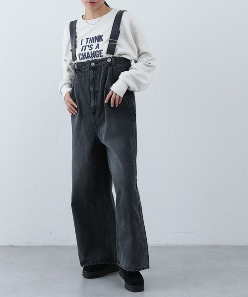 COLONY 2139（コロニートゥーワンスリーナイン）の「デニムオーバーサロペット（サロペット/オーバーオール・レディース・ブラック/ブルー・FREE）」の5枚目の写真