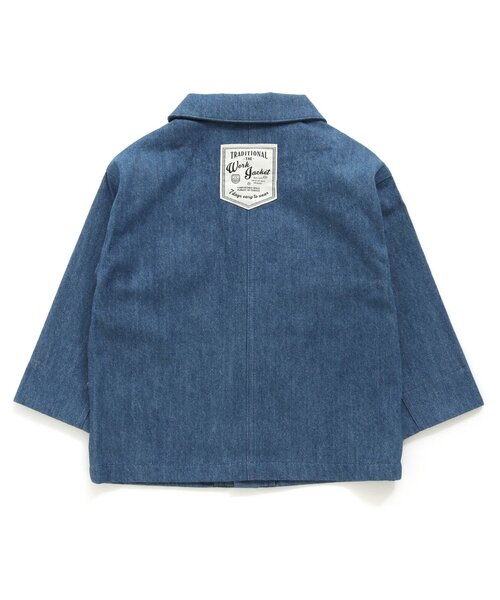 apres les cours(アプレレクール)の「シェフジャケット(デニムジャケット・キッズ・ブルー/オフホワイト・130/80/90/100/110/120)」の11枚目の写真