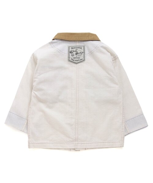 apres les cours(アプレレクール)の「シェフジャケット(デニムジャケット・キッズ・ブルー/オフホワイト・130/80/90/100/110/120)」の12枚目の写真