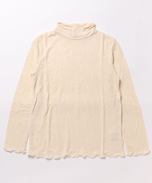 SUPER HAKKA（スーパーハッカ）の「フラワーストレッチレースワッシャータートルカットソー（Tシャツ/カットソー・レディース・オフホワイト/ブルー/オレンジ・FREE）」の2枚目の写真