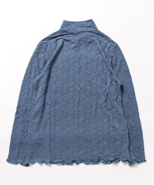 SUPER HAKKA（スーパーハッカ）の「フラワーストレッチレースワッシャータートルカットソー（Tシャツ/カットソー・レディース・オフホワイト/ブルー/オレンジ・FREE）」の4枚目の写真