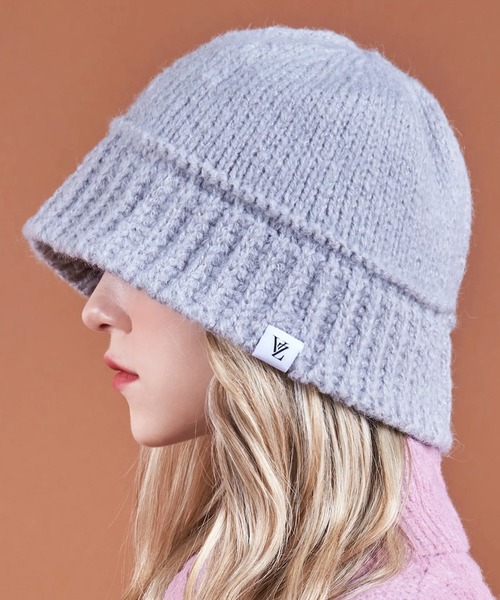 VARZAR（バザール）の「VARZAR/バザール Monogram Label Wool Knit Bucket Hat ニットバケットハット（ハット・レディース・モカ/ブラック/グレー/ベージュ・FREE）」の3枚目の写真