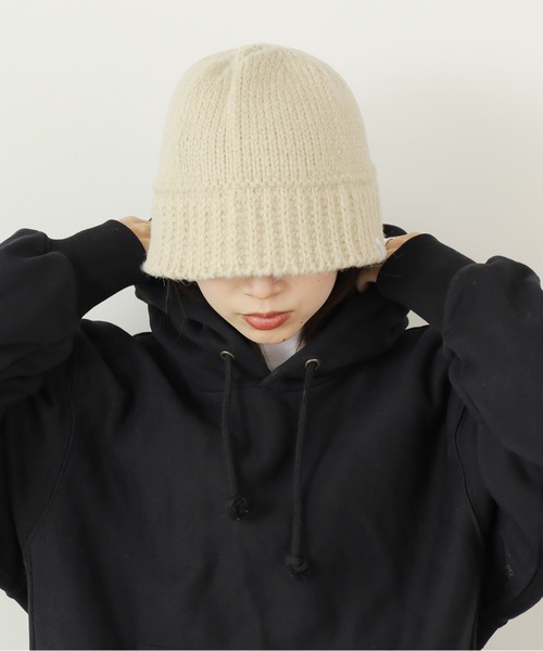 VARZAR（バザール）の「VARZAR/バザール Monogram Label Wool Knit Bucket Hat ニットバケットハット（ハット・レディース・モカ/ブラック/グレー/ベージュ・FREE）」の18枚目の写真
