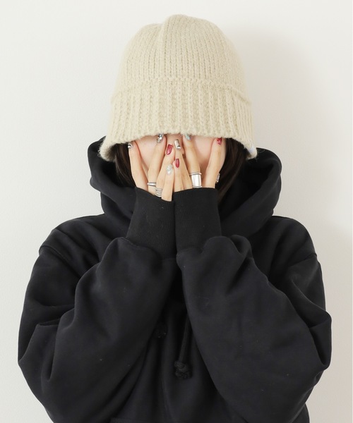 VARZAR（バザール）の「VARZAR/バザール Monogram Label Wool Knit Bucket Hat ニットバケットハット（ハット・レディース・モカ/ブラック/グレー/ベージュ・FREE）」の19枚目の写真