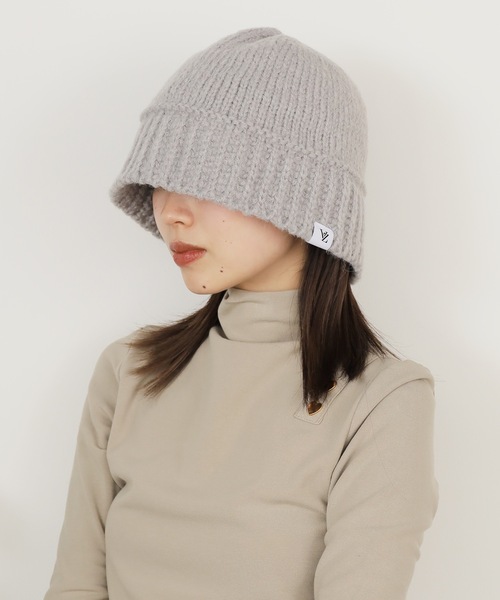 VARZAR（バザール）の「VARZAR/バザール Monogram Label Wool Knit Bucket Hat ニットバケットハット（ハット・レディース・モカ/ブラック/グレー/ベージュ・FREE）」の12枚目の写真