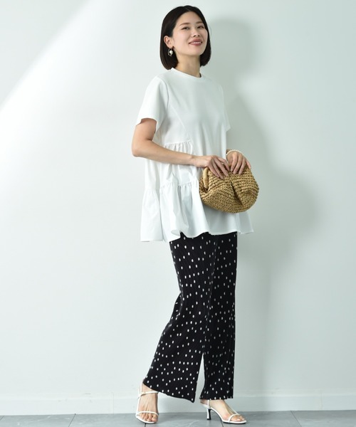 INTERPLANET（インタープラネット）の「モノトーン柄プリントプリーツパンツ（その他パンツ・レディース・ブラック・FREE）」の16枚目の写真