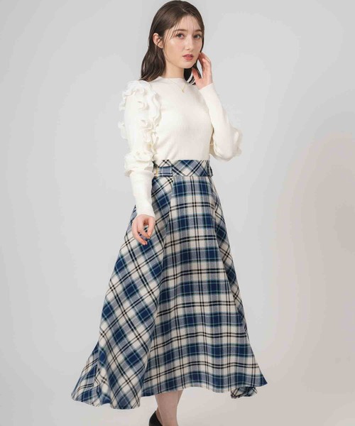 NOELA(ノエラ)の「バスケットチェックスカート(スカート・レディース・ブルー/ネイビー/ベージュ・S/M)」の19枚目の写真
