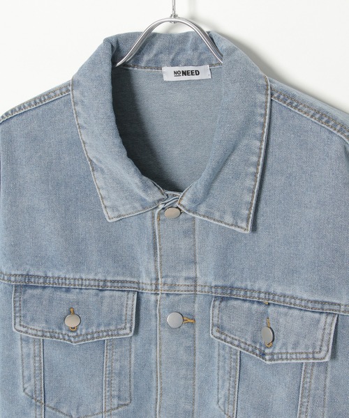 NO NEED（ノーニード）の「オーバーサイズ デニムジャケット（デニムジャケット・メンズ・ブラック/ブルー・ﾌﾘ-）」の10枚目の写真