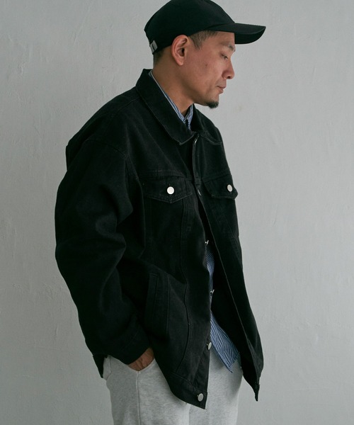 NO NEED（ノーニード）の「オーバーサイズ デニムジャケット（デニムジャケット・メンズ・ブラック/ブルー・ﾌﾘ-）」の17枚目の写真