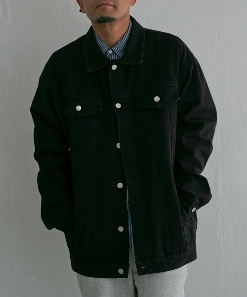 NO NEED（ノーニード）の「オーバーサイズ デニムジャケット（デニムジャケット・メンズ・ブラック/ブルー・ﾌﾘ-）」の19枚目の写真