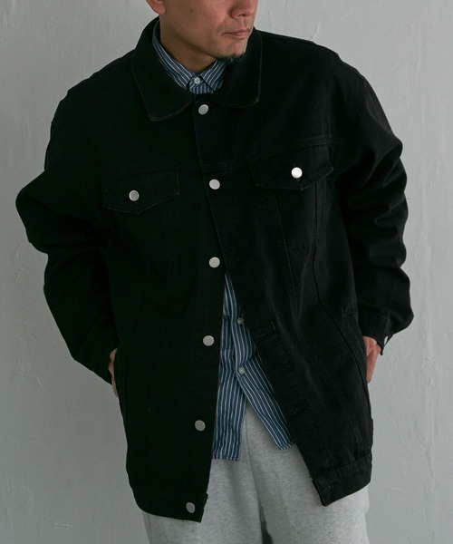 NO NEED（ノーニード）の「オーバーサイズ デニムジャケット（デニムジャケット・メンズ・ブラック/ブルー・ﾌﾘ-）」の16枚目の写真