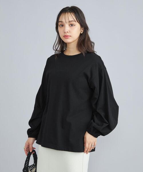 coen(コーエン)の「USAコットンボリュームスリーブカットソー(Tシャツ/カットソー・レディース・ブラック/ライラック/その他2/ホワイト・FREE)」の1枚目の写真