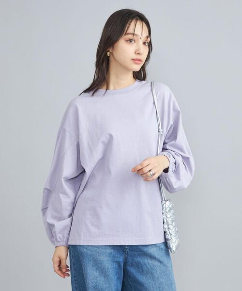 coen(コーエン)の「USAコットンボリュームスリーブカットソー(Tシャツ/カットソー・レディース・ブラック/ライラック/その他2/ホワイト・FREE)」の7枚目の写真