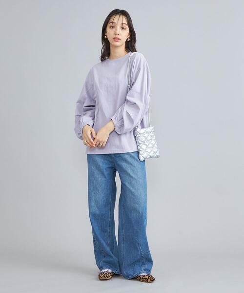 coen(コーエン)の「USAコットンボリュームスリーブカットソー(Tシャツ/カットソー・レディース・ブラック/ライラック/その他2/ホワイト・FREE)」の10枚目の写真