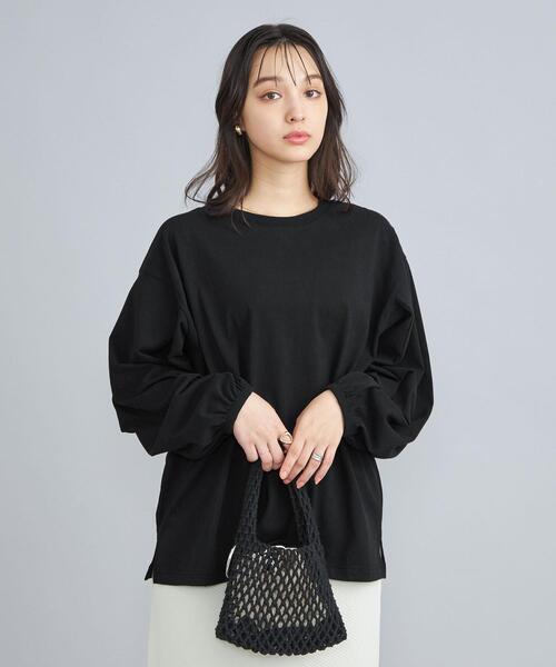 coen(コーエン)の「USAコットンボリュームスリーブカットソー(Tシャツ/カットソー・レディース・ブラック/ライラック/その他2/ホワイト・FREE)」の12枚目の写真