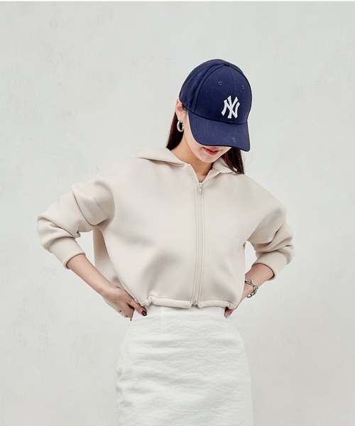 russet（ラシット）の「【ANOTHER BRANCH】シャーリングショートパーカー (O-713)（パーカー・レディース・ネイビー/グレー/アイボリー・FREE）」の2枚目の写真