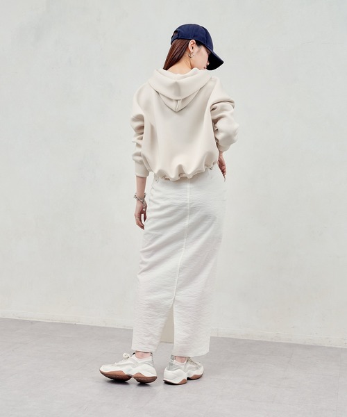 russet（ラシット）の「【ANOTHER BRANCH】シャーリングショートパーカー (O-713)（パーカー・レディース・ネイビー/グレー/アイボリー・FREE）」の19枚目の写真