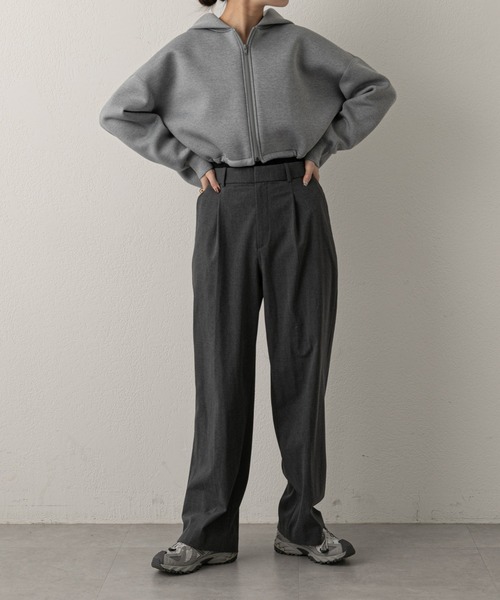 russet（ラシット）の「【ANOTHER BRANCH】シャーリングショートパーカー (O-713)（パーカー・レディース・ネイビー/グレー/アイボリー・FREE）」の9枚目の写真