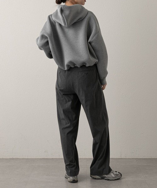 russet（ラシット）の「【ANOTHER BRANCH】シャーリングショートパーカー (O-713)（パーカー・レディース・ネイビー/グレー/アイボリー・FREE）」の10枚目の写真