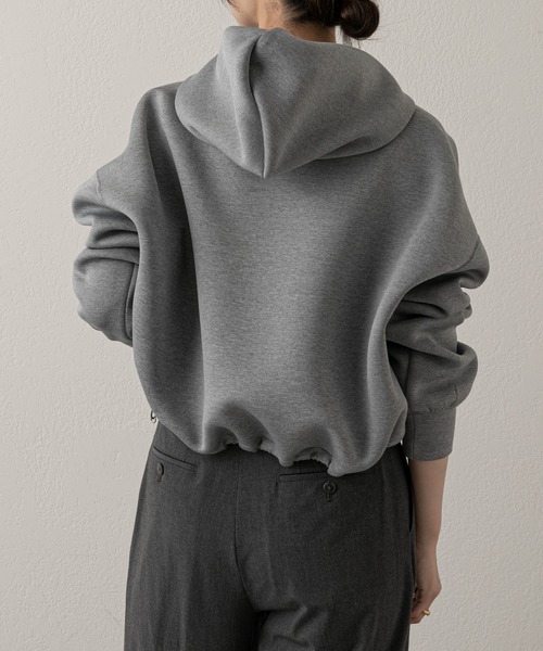 russet（ラシット）の「【ANOTHER BRANCH】シャーリングショートパーカー (O-713)（パーカー・レディース・ネイビー/グレー/アイボリー・FREE）」の15枚目の写真