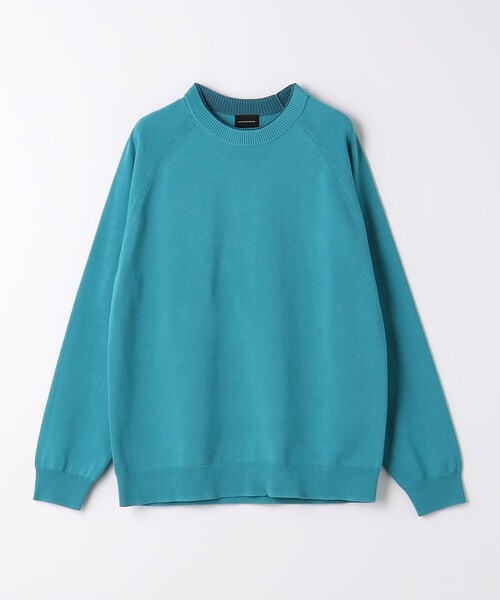 green label relaxing（グリーンレーベルリラクシング）の「ハイツイスト コットン ラグラン クルーネック ニット -ウォッシャブル・接触冷感-（ニット/セーター・メンズ・ライトグレー/ターコイズブルー/ネイビー・XL/L/M/S）」の10枚目の写真