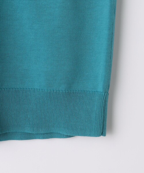 green label relaxing（グリーンレーベルリラクシング）の「ハイツイスト コットン ラグラン クルーネック ニット -ウォッシャブル・接触冷感-（ニット/セーター・メンズ・ライトグレー/ターコイズブルー/ネイビー・XL/L/M/S）」の14枚目の写真