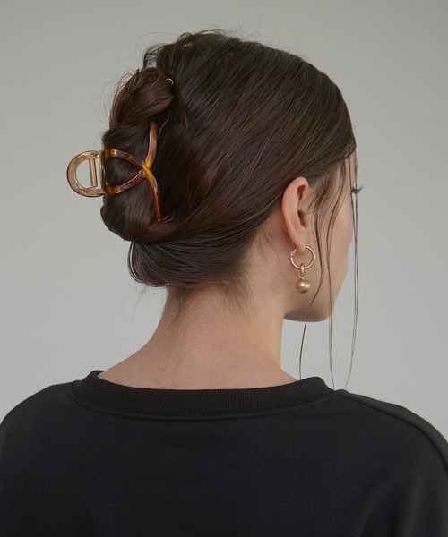 MIELI INVARIANT(ミエリインヴァリアント)の「Circular Mix Hair Clip(バレッタ/ヘアクリップ・レディース・ベージュ/ブラウン・FREE)」の5枚目の写真