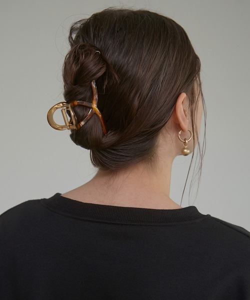 MIELI INVARIANT(ミエリインヴァリアント)の「Circular Mix Hair Clip(バレッタ/ヘアクリップ・レディース・ベージュ/ブラウン・FREE)」の6枚目の写真