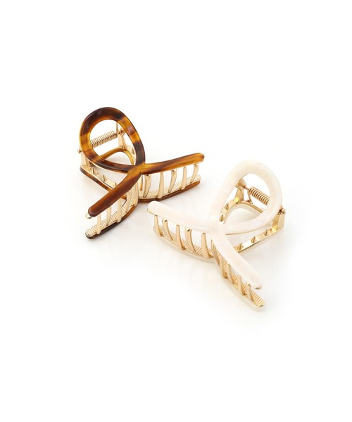 MIELI INVARIANT(ミエリインヴァリアント)の「Circular Mix Hair Clip(バレッタ/ヘアクリップ・レディース・ベージュ/ブラウン・FREE)」の14枚目の写真