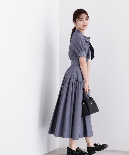 PROPORTION BODY DRESSING（プロポーションボディドレッシング）の「シャンブレータックフレアスカート / 1214120310（スカート・レディース・ブラック/ダークネイビー・MEDIUM/SMALL）」の20枚目の写真