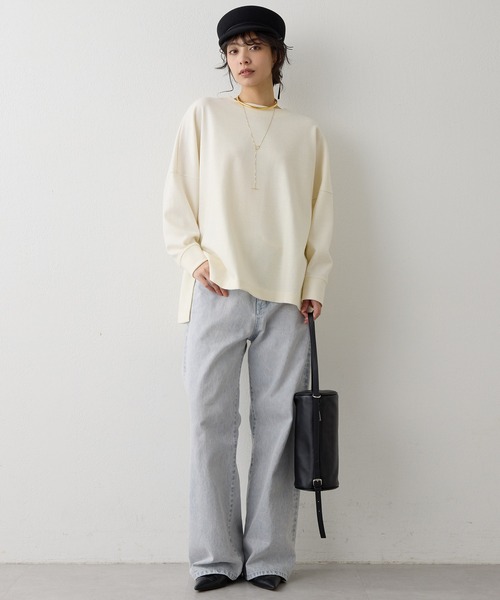 専用【美品】ウィムガゼット　ドロストデニムパンツ　34 グレー Whim Gazette（ウィムガゼット）の「ドロストデニム（デニム