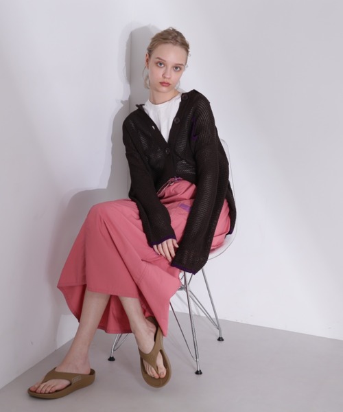 カーディガン MACRAME LINE CARDIGAN/マクラメ ラインカーディガン レディース AVIREX カーディガン MACRAME LINE CARDIGAN/マクラメ ライン