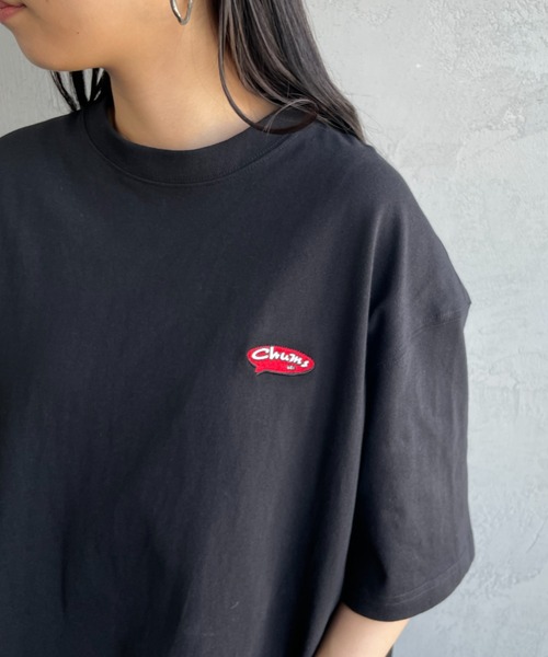 CHUMS（チャムス）の「【WEB限定】[CHUMS/チャムス] ワンポイント刺繍ロゴ オーバーサイズTシャツ（Tシャツ/カットソー・レディース・ホワイト/ブラック/グレイッシュベージュ・M/L/XL）」の9枚目の写真