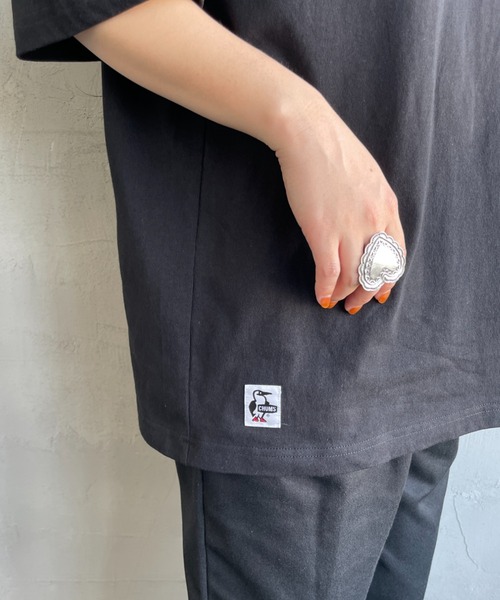 CHUMS（チャムス）の「【WEB限定】[CHUMS/チャムス] ワンポイント刺繍ロゴ オーバーサイズTシャツ（Tシャツ/カットソー・レディース・ホワイト/ブラック/グレイッシュベージュ・M/L/XL）」の10枚目の写真