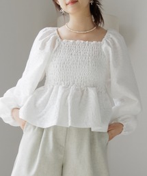 flower | フラワーシャーリングブラウス2(シャツ/ブラウス)