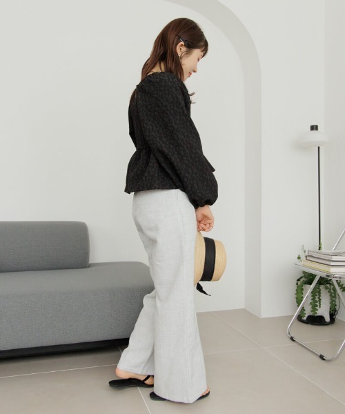 flower（フラワー）の「フラワーシャーリングブラウス2（シャツ/ブラウス・レディース・ホワイト/ブラック・FREE）」の20枚目の写真