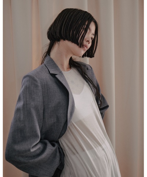 ENCIRCLE（エンサークル）の「【ENCIRCLE/エンサークル】Sheer dress/シアードレス（ワンピース・レディース・ライトグレー/ブラック・FREE）」の7枚目の写真