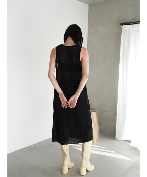 ENCIRCLE（エンサークル）の「【ENCIRCLE/エンサークル】Sheer dress/シアードレス（ワンピース・レディース・ライトグレー/ブラック・FREE）」の11枚目の写真