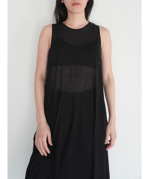 ENCIRCLE（エンサークル）の「【ENCIRCLE/エンサークル】Sheer dress/シアードレス（ワンピース・レディース・ライトグレー/ブラック・FREE）」の12枚目の写真