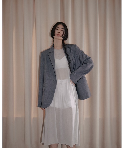 ENCIRCLE（エンサークル）の「【ENCIRCLE/エンサークル】Sheer dress/シアードレス（ワンピース・レディース・ライトグレー/ブラック・FREE）」の18枚目の写真