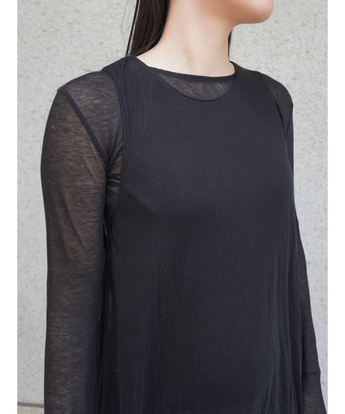 ENCIRCLE（エンサークル）の「【ENCIRCLE/エンサークル】Sheer dress/シアードレス（ワンピース・レディース・ライトグレー/ブラック・FREE）」の16枚目の写真