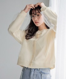 LOWRYS FARM | チュールレイヤードカーディガンＬＳ 108520(ニット/セーター)